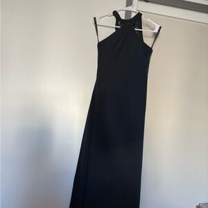 Bill Levkoff Navy Blue Maxi Dress